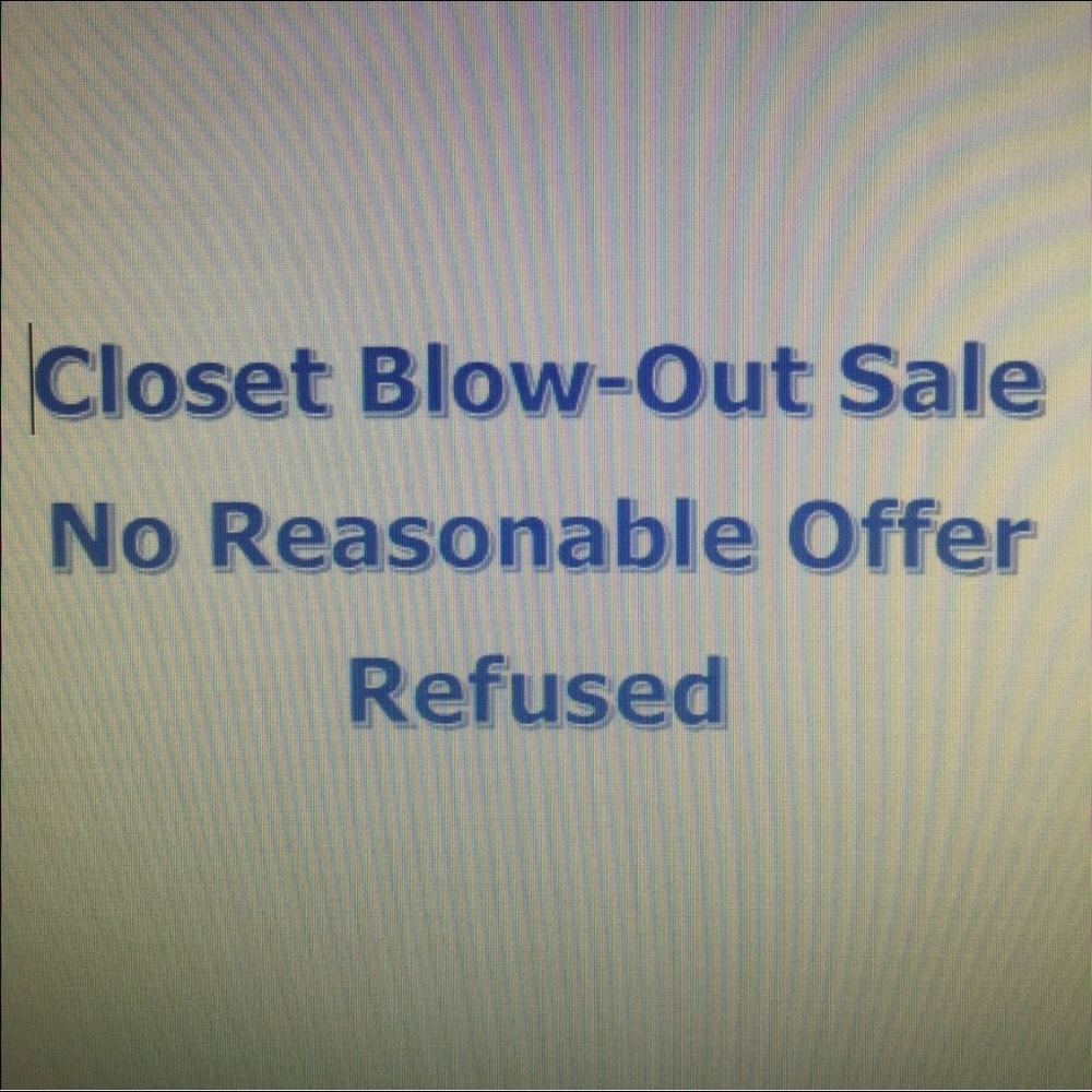 Blow out closet sale